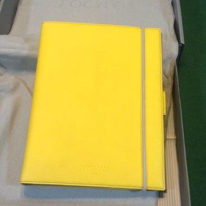 NEW LOCMAN Italian Watch Leather Portfolio Agenda Organizer Yellow
